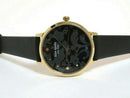 KATE SPADE METRO FLORAL WOMEN'S BLACK LEATHER GOLD TONE STAINLESS WATCHKSW1672