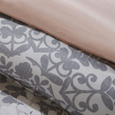 Home Essence Spring 7-Piece Coral Down Alternative Bedding with Floral Medallion Print Queen Comforter Set