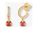 Kate Spade New York Earrings Nature Walk Ladybug Huggies Red Multi