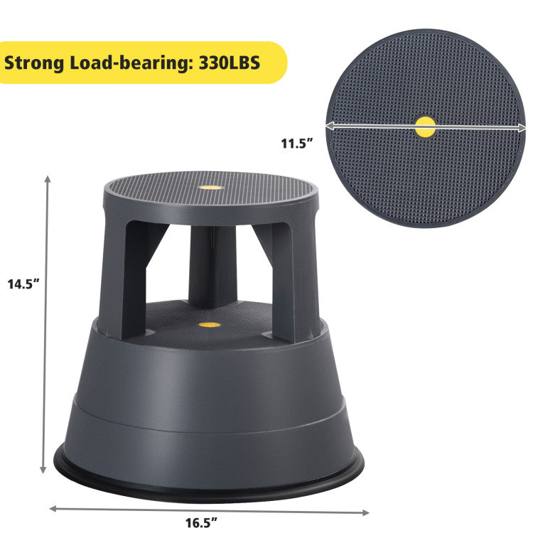 330 lbs Step Stool with Non-Slip Rubber Platform