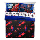 Marvel Spiderman Blue 7 Piece Full Bed Set w/ Sham, 100% Microfiber