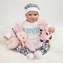 Miaio Reborn Dolls Baby Clothes Pink Outfits for 20"- 22" Reborn Doll Girl Baby Clothing Baby Sets