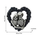Feltree Skeleton Couple House Number Black Rose Ring Halloween Home Decoration Doorplate Clearance