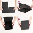 PKGSMART 10 Small Gift Boxes with Lids, Black Gift Boxes Bulks for Wedding, Party, 6x6x4 inches