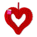 Valentine's Day 16 in Heart Shaped Red Pom Pom Wreath, by Way to Celebrate