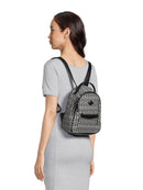 Time and Tru Women's Ruby Print Mini Backpack, Black