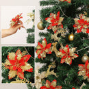 20 Pack Christmas Poinsettia Decorations Flowers Ornaments for Christmas Tree