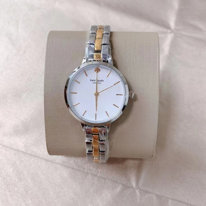 Kate Spade New York Women's Two-Tone Silver White Dial Metro Watch - KSW9000
