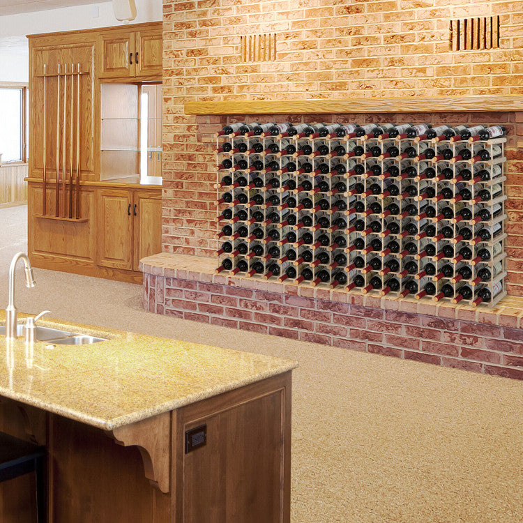 36-Bottle Wooden Wine Rack for Wine Cellar