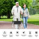 Height Adjustable Rolling Walker With Seat and Armrest Pad