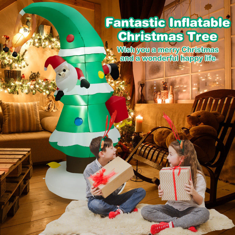 8 Feet Inflatable Christmas Tree with Santa Claus