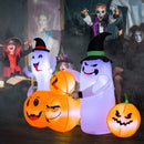 6 Feet Halloween Inflatable Pumpkins and Ghosts with LED Lights
