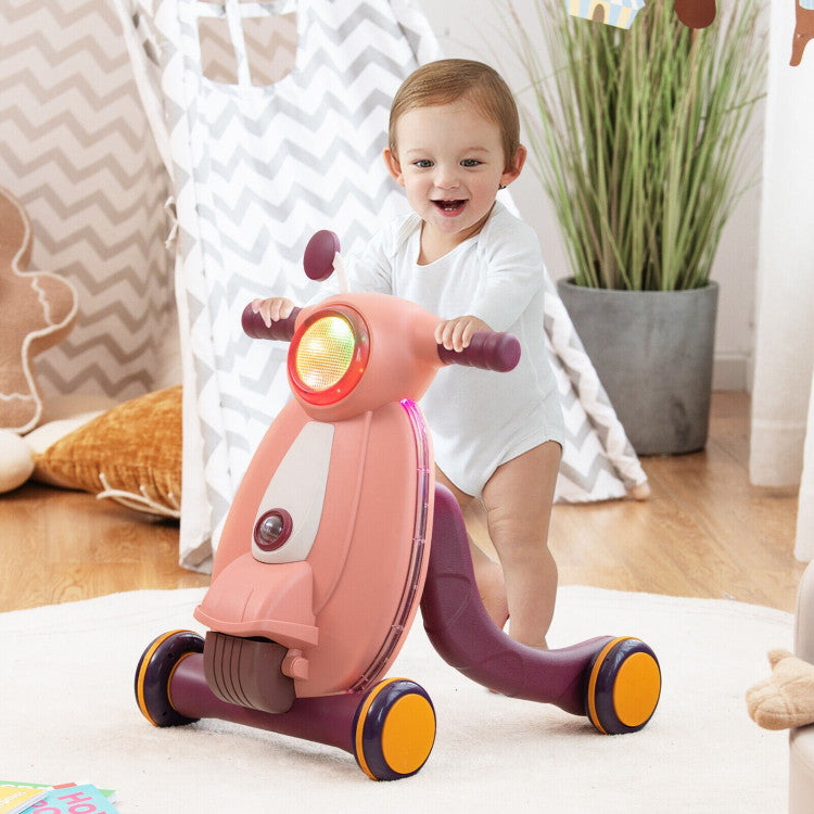 2-in-1 Baby Sit to Stand Learning Walker with Lights and Sounds