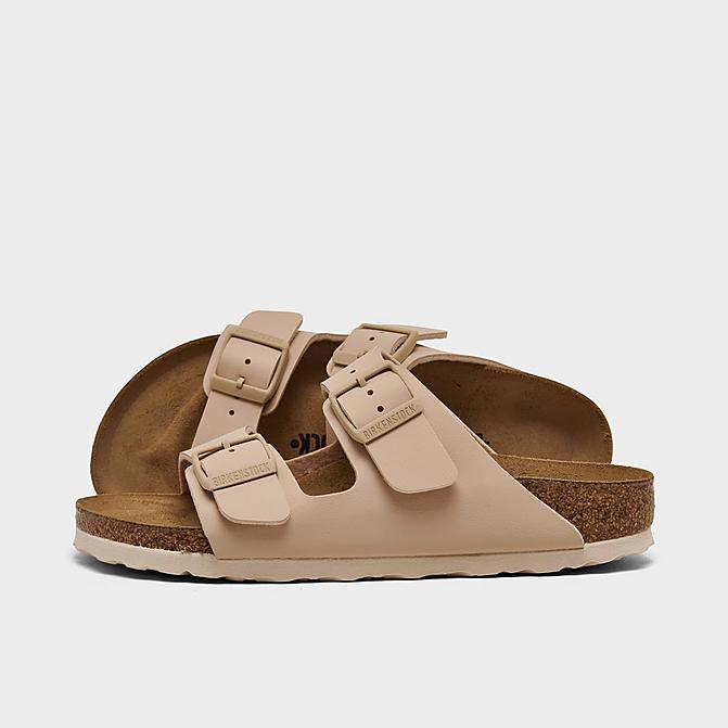 Birkenstock Women's Arizona Birkibuc Sandals (Big Kids Sizes Available) in Beige/New Beige