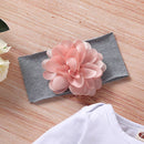 BULLPIANO Infant Baby Girl Romper Pants Headband Hat Clothes Outfit Set 0-3 Months