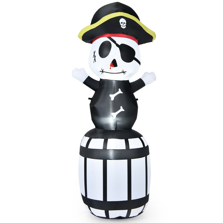 8 Feet Halloween Inflatable Pirate Barrel