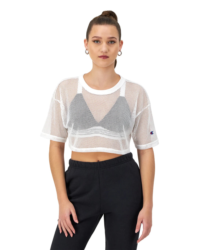 Mesh Cropped T-Shirt, C Logo