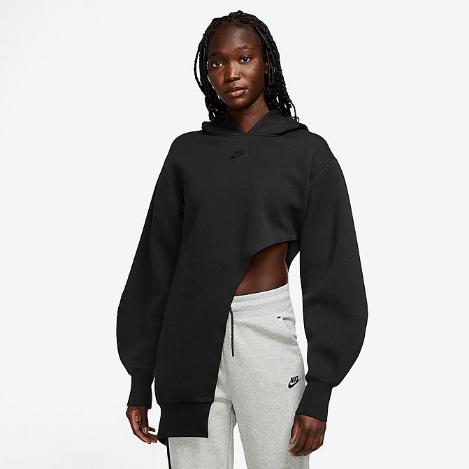 WOMEN'S NIKE SPORTSWEAR TECH FLEECE OVERSIZED ASYMMETRICAL HOODIE