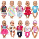 10set Doll Clothes Accessories for 14-16 inch Dolls,43cm New Born Baby Dolls(No Doll)