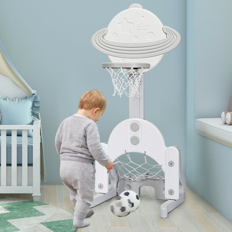 3 in 1 Kids Basketball Hoop Set with Balls