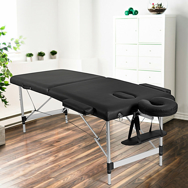 84 Inch L Portable Adjustable Massage Bed with Carry Case for Facial Salon Spa