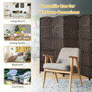 6 Feet 6-Panel Weave Folding Fiber Room Divider Screen