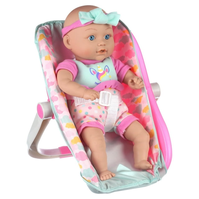 My Sweet Love 13 inch Baby Doll with Carrier and Handle Play Set, Light Skin Tone