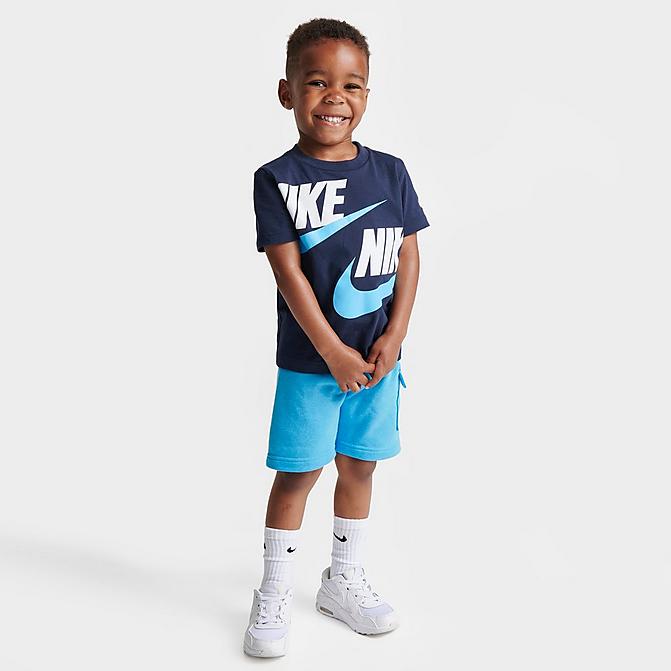 BOYS' TODDLER NIKE HBR T-SHIRT AND FRENCH TERRY CARGO SHORTS SET