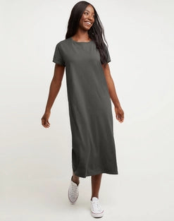 Hanes Originals Women's Garment Dyed Midi Dress