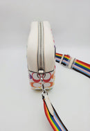 Coach CA175 Signature Jamie Camera Bag Web Crossbody Handbag Chalk Multi Pride