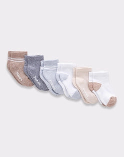 Hanes Infant/Toddler Boys’ Pure Comfort Organic Cotton Ankle Socks, Assorted 6-Pack