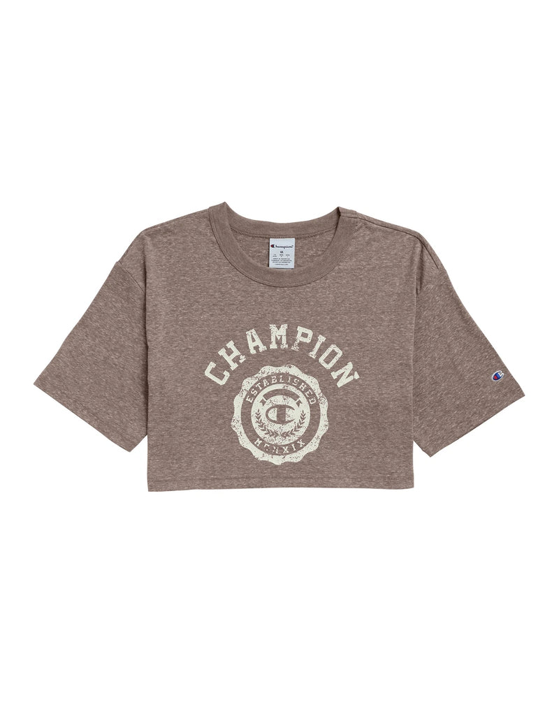 Cropped T-Shirt, Champion Crest Graphic