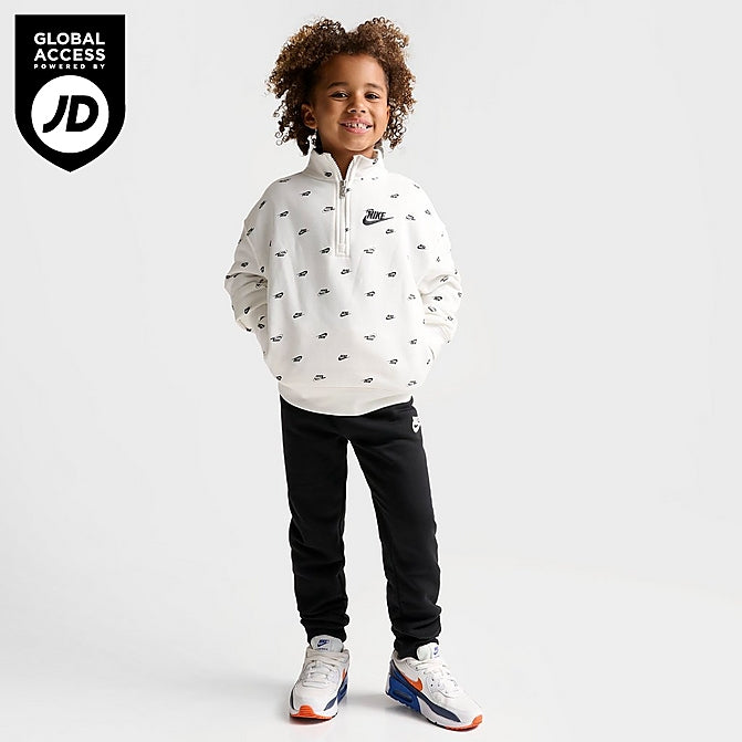 LITTLE KIDS' NIKE ALLOVER PRINT FUTURA HALF-ZIP JACKET AND JOGGER PANTS SET