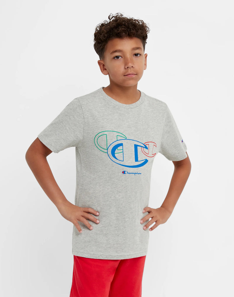 Big Kids' Cotton T-Shirt, Three C's Logo