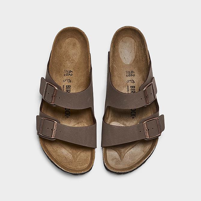 Birkenstock Men's Arizona Birkibuc Sandals in Brown/Mocha