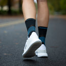 Copper Fit Ice Plantar Fascia Ankle Compression Sleeve Brace, Black, Large/XL, FSA HSA Eligible