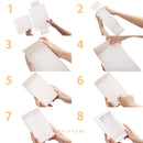 PACKHOME 15 Pack Macaron Boxes for 12, White Macaron Packaging Boxes with Window and Ribbon, 7.2×4×1.9 inches