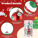 Christmas Ball Ornament Plastic 30PCS 2.36in Small Hanging Ball Xmas Decoration
