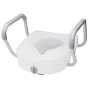 Carex EZ Lock Raised Toilet Seat with Handles, Adjustable Removable Arms, Adds 5", 300 lb Capacity