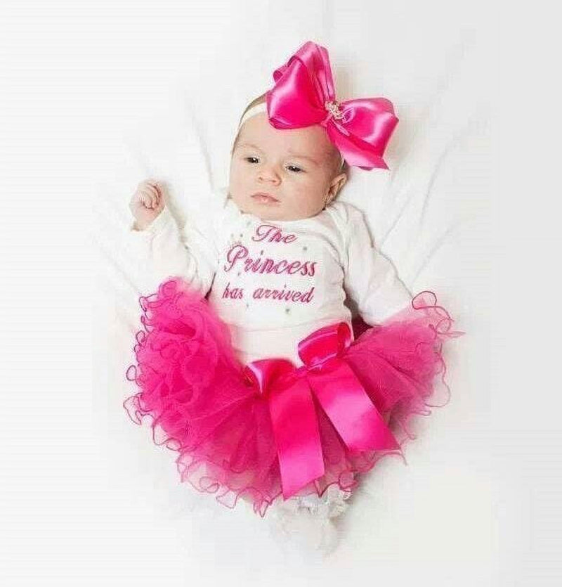 Newborn Baby Girls Tutu Outfits Clothes Romper Bodysuit Playsuit +Skirts