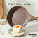 Carote Nonstick Granite Cookware Sets, 10 Pcs Brown Granite Pots and Pans Set,
