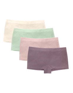 Hanes Girls’ Tween Underwear Seamless Boyshort Pack, Assorted, 4-Pack