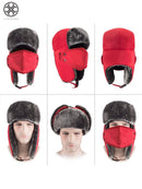 Luxtrada Winter Hats for Men and Women Trooper Hunting Hat Ushanka Hat Ski Hat with Ear Flaps Windproof Waterproof Warm Hat (Black)