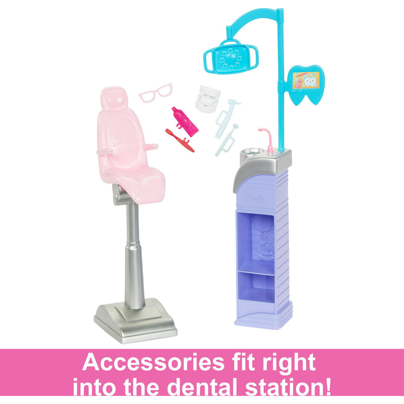 Barbie Careers Dentist Doll Playset with 2 Dolls, Dental Station,Chair & Dental Tools