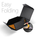 PKGSMART Gift Box, Black Gift Box with Magnetic Lid for Valentine's Day, 9x6.5x3.8 inches