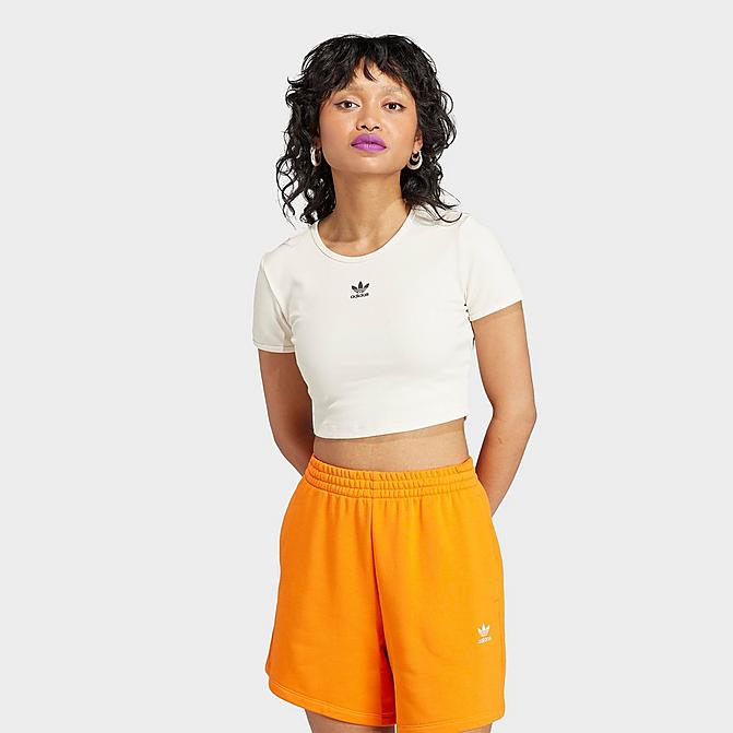 WOMEN'S ADIDAS ORIGINALS ESSENTIALS RIBBED T-SHIRT