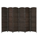 6 Feet 6-Panel Weave Folding Fiber Room Divider Screen