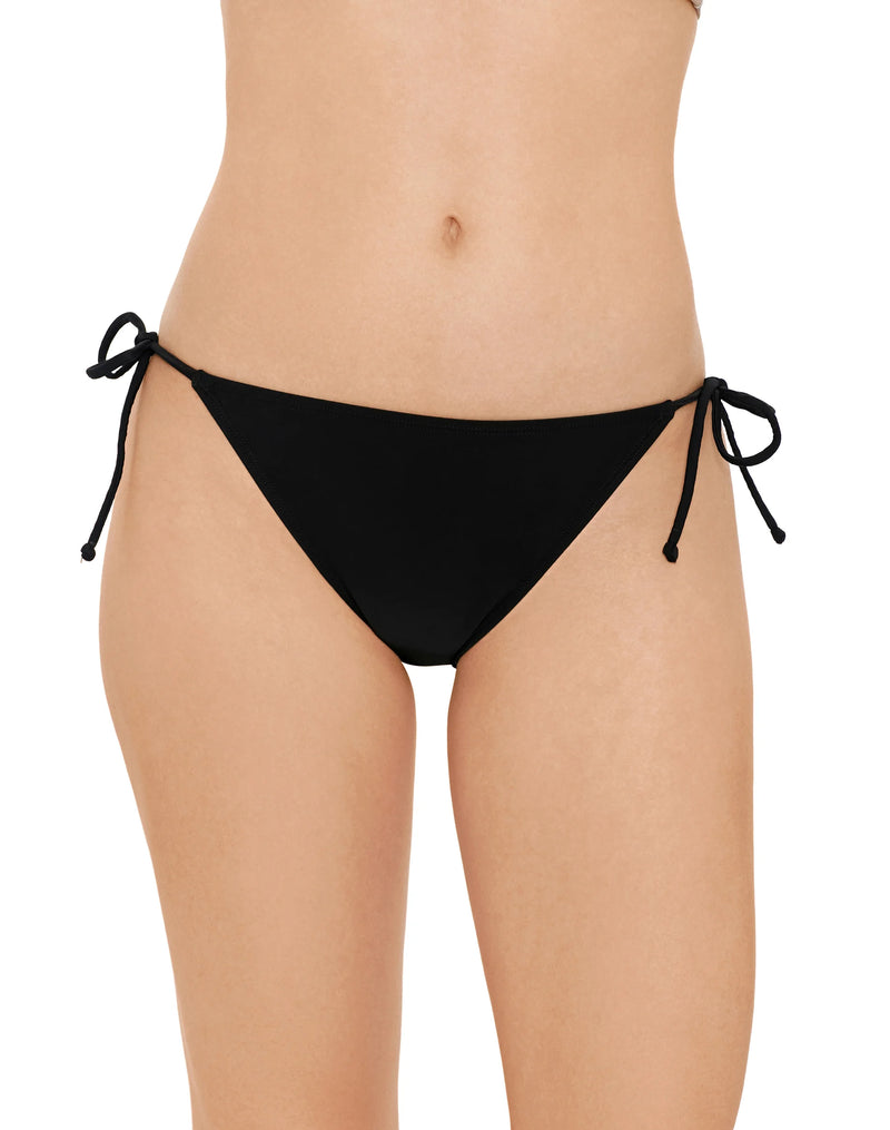 String Bikini Bathing Suit Bottom, Tie Side, C Logo