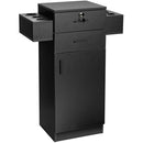 Salon Station Storage Cabinet with 6 Hair Dryer Holders for Hair Stylist