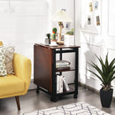 Folding Writing Office Desk with Storage Shelves
